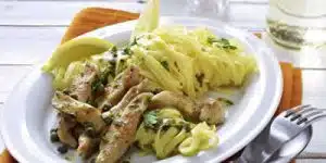 poulet tagliatelle capres