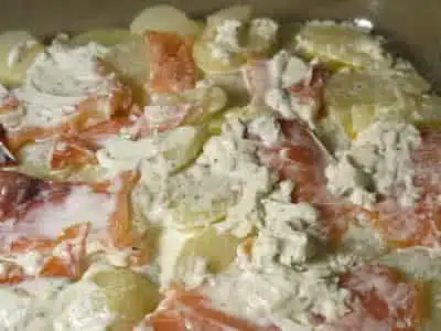 saumon pommes de terre creme cookeo