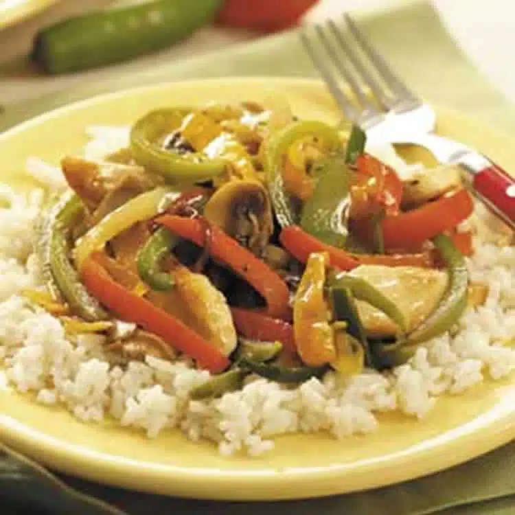 Escalopes de poulet aux poivrons cookeo