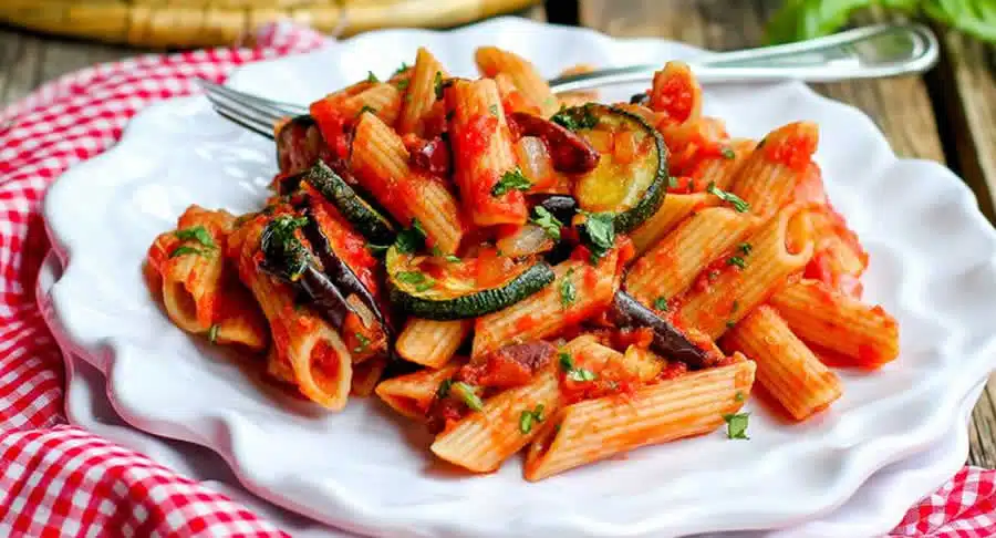 Pâtes aux aubergines