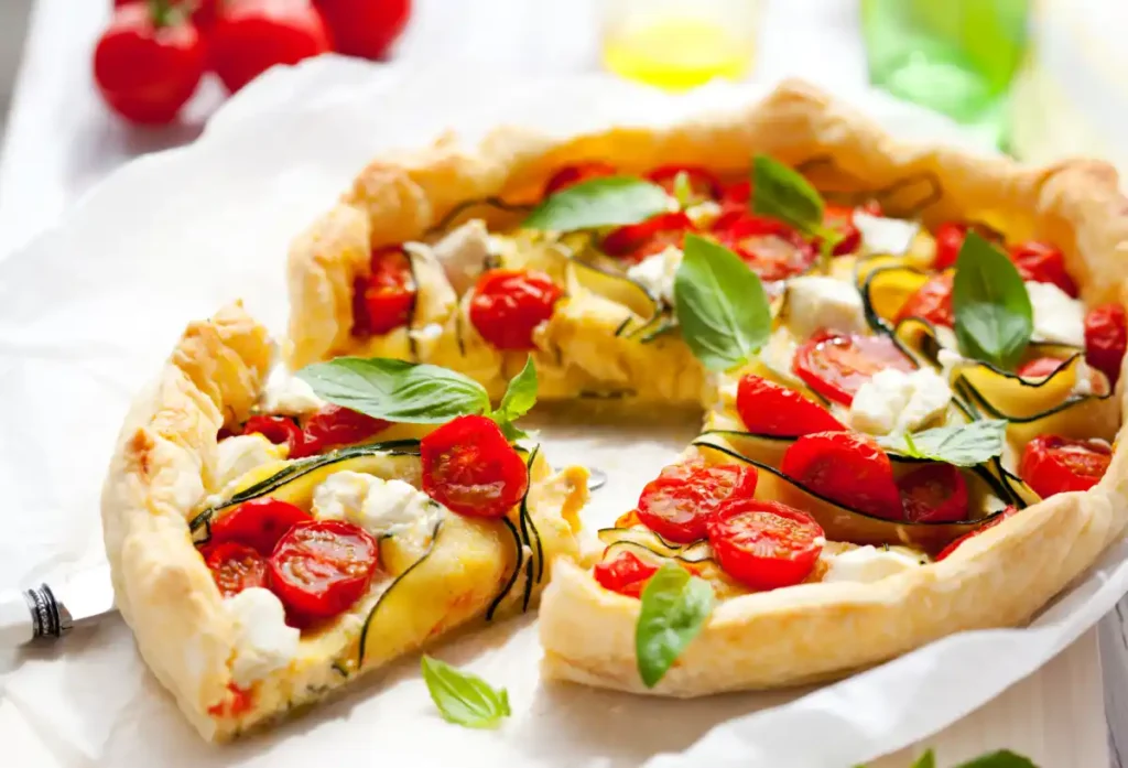 quiche aux courgettes et tomates