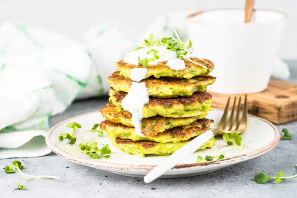 Galettes de courgettes aux 2 fromages