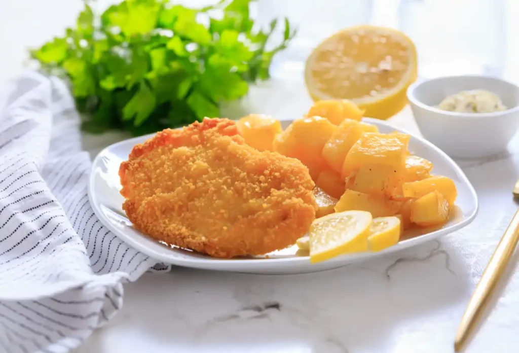 Escalopes de poulet panées au four