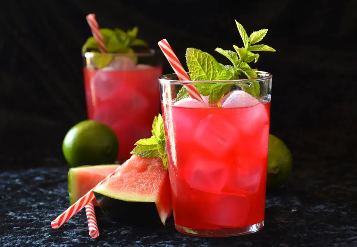Agua Fresca de Pastèque et Menthe