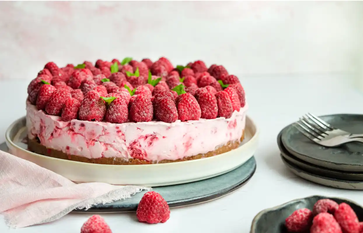 cheesecake aux framboises sans cuisson