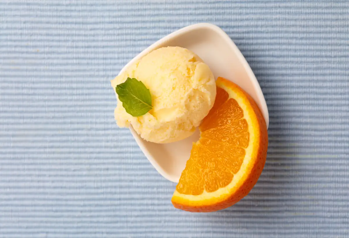 Glace à l'Orange Maison