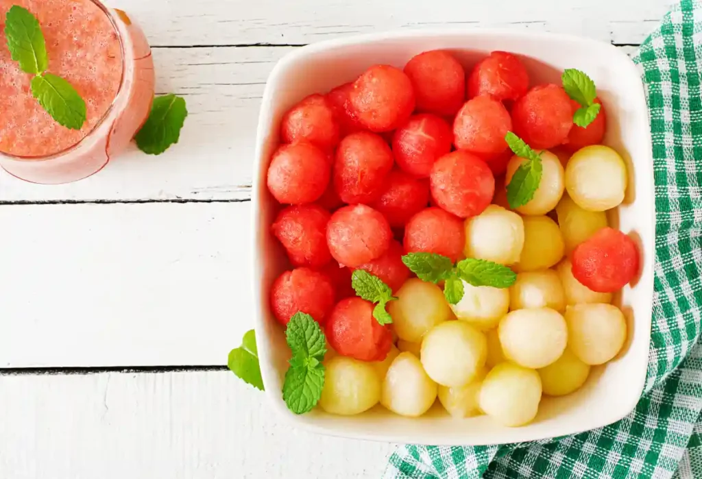Salade de pastèque et melon