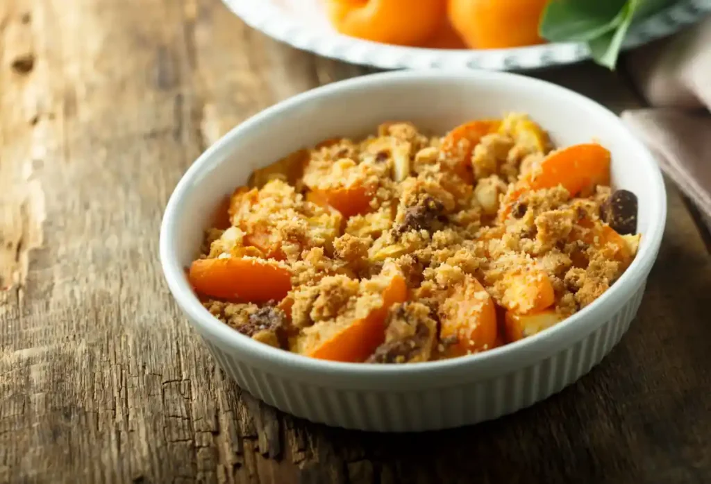 crumble aux abricots